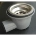 Sink Drain waste 28 - 70mm 90 deg RIGHT ANGLE STAINLESS STEEL top complete with drainer Caravan Motorhome SC423ZC